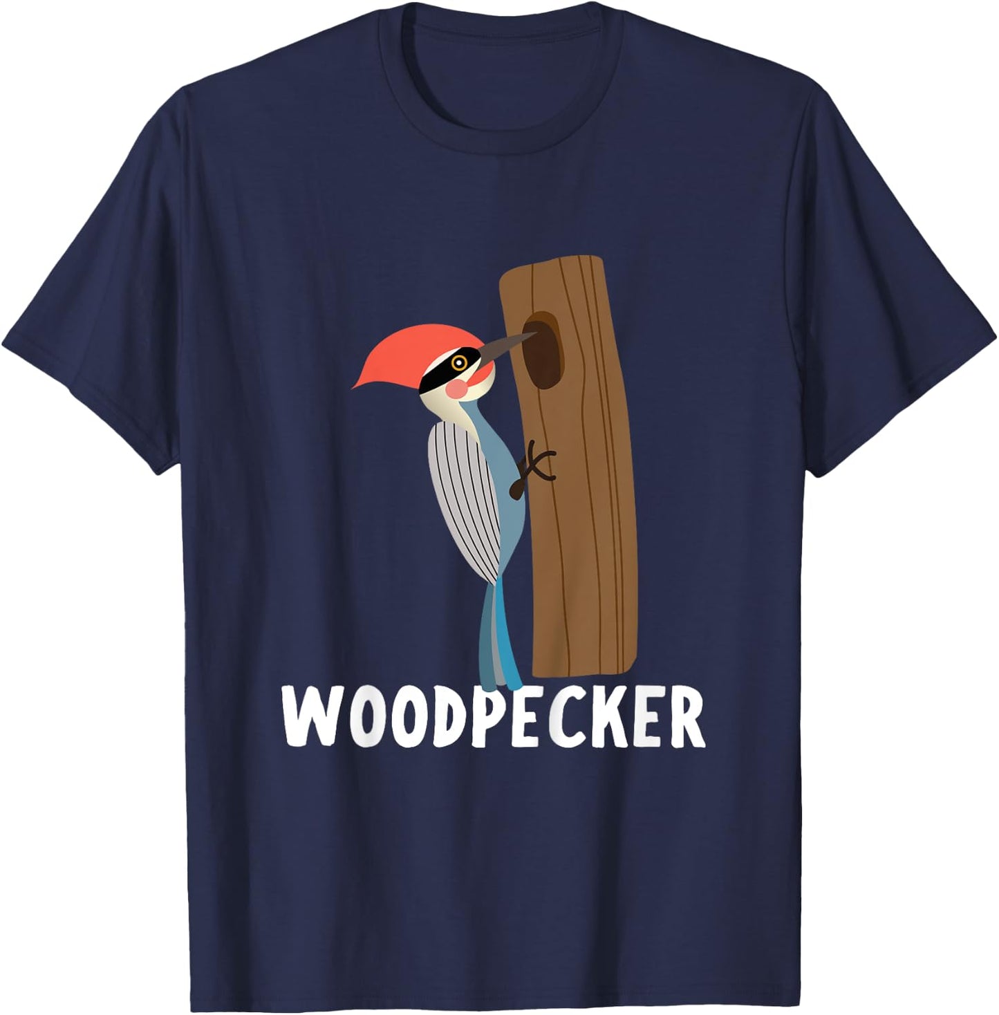Woodpecker Shirt For Boys Or Girls | Cute Woodpecker Gift T-Shirt - T-Shirt | Navy