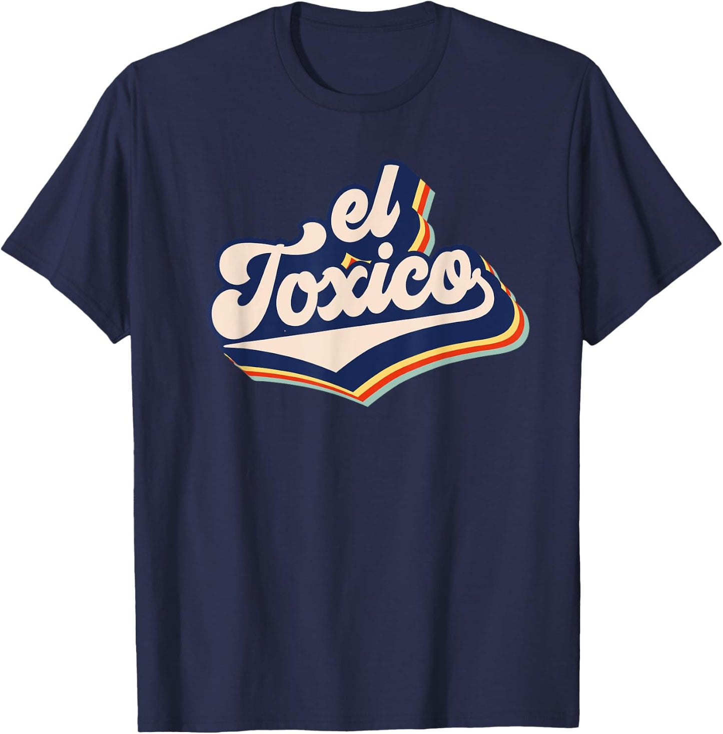 El Toxico Retro Funny Toxic Man Men's El Toxico T-Shirt - T-Shirt | Navy