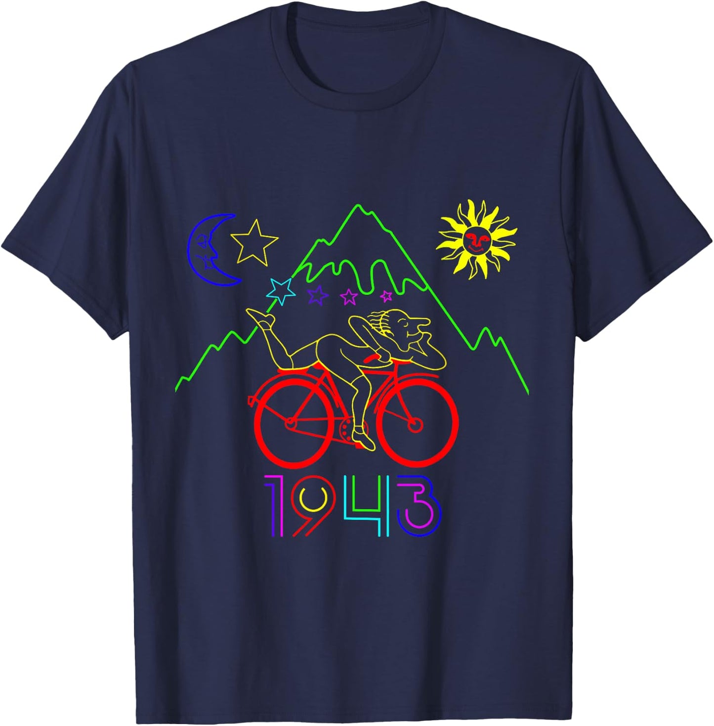 Bicycle Day 1943 LSD Creator Acid Trip T Shirt T-Shirt - T-Shirt | Navy