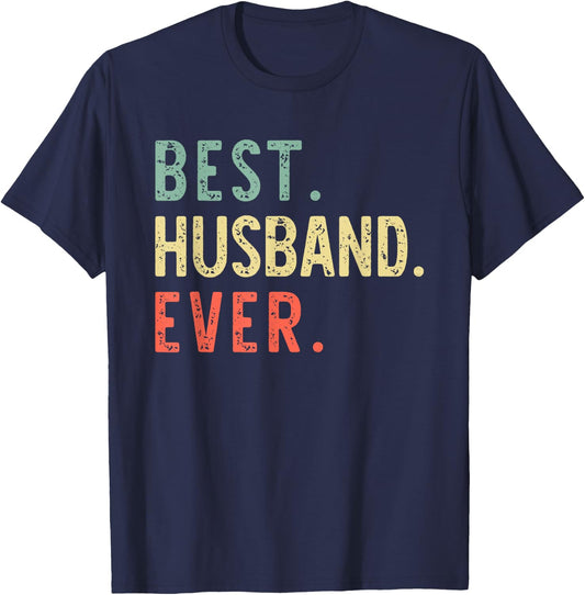 Best Husband Ever Retro Vintage T-Shirt - T-Shirt | Navy