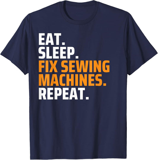 Funny Sewing Machine Repair Technician T-Shirt - T-Shirt | Navy