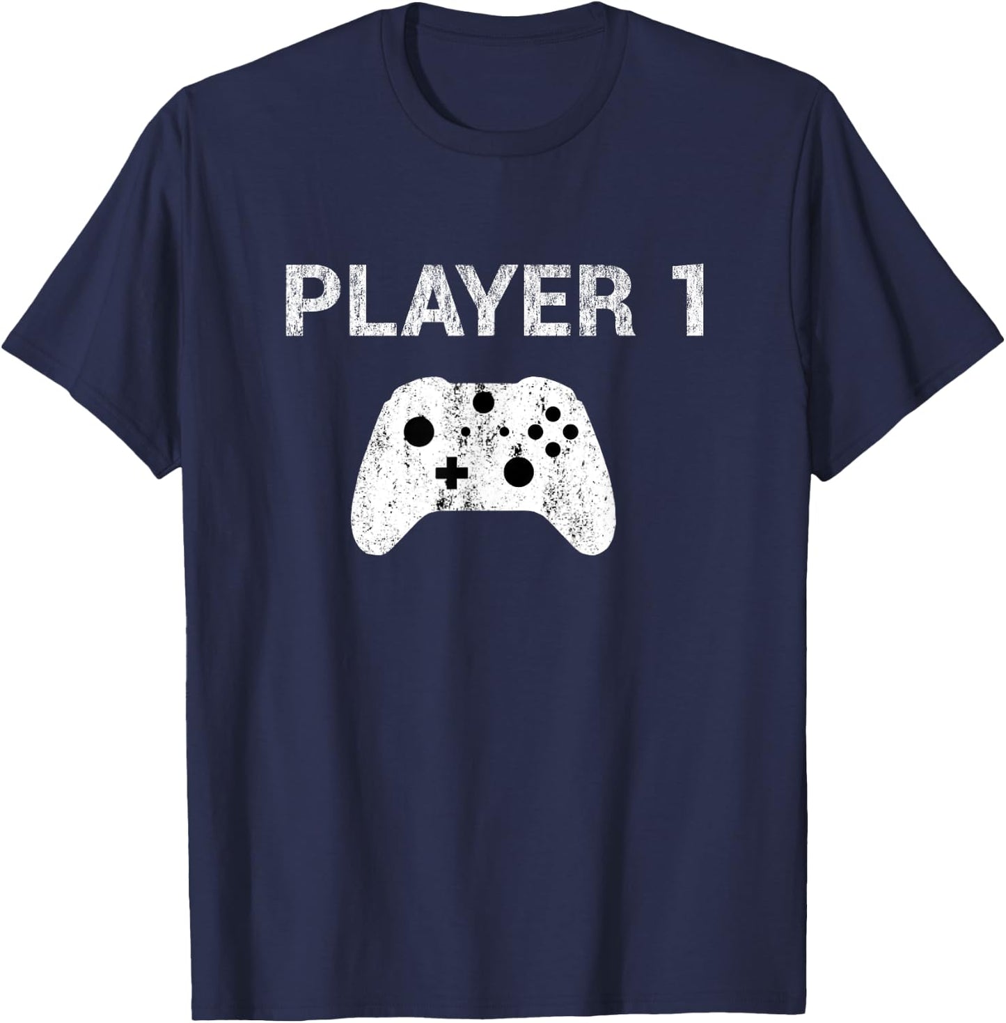 Player 1 Shirt Video Game Costume Gamer Men Women Kids T-Shirt - T-Shirt | Navy