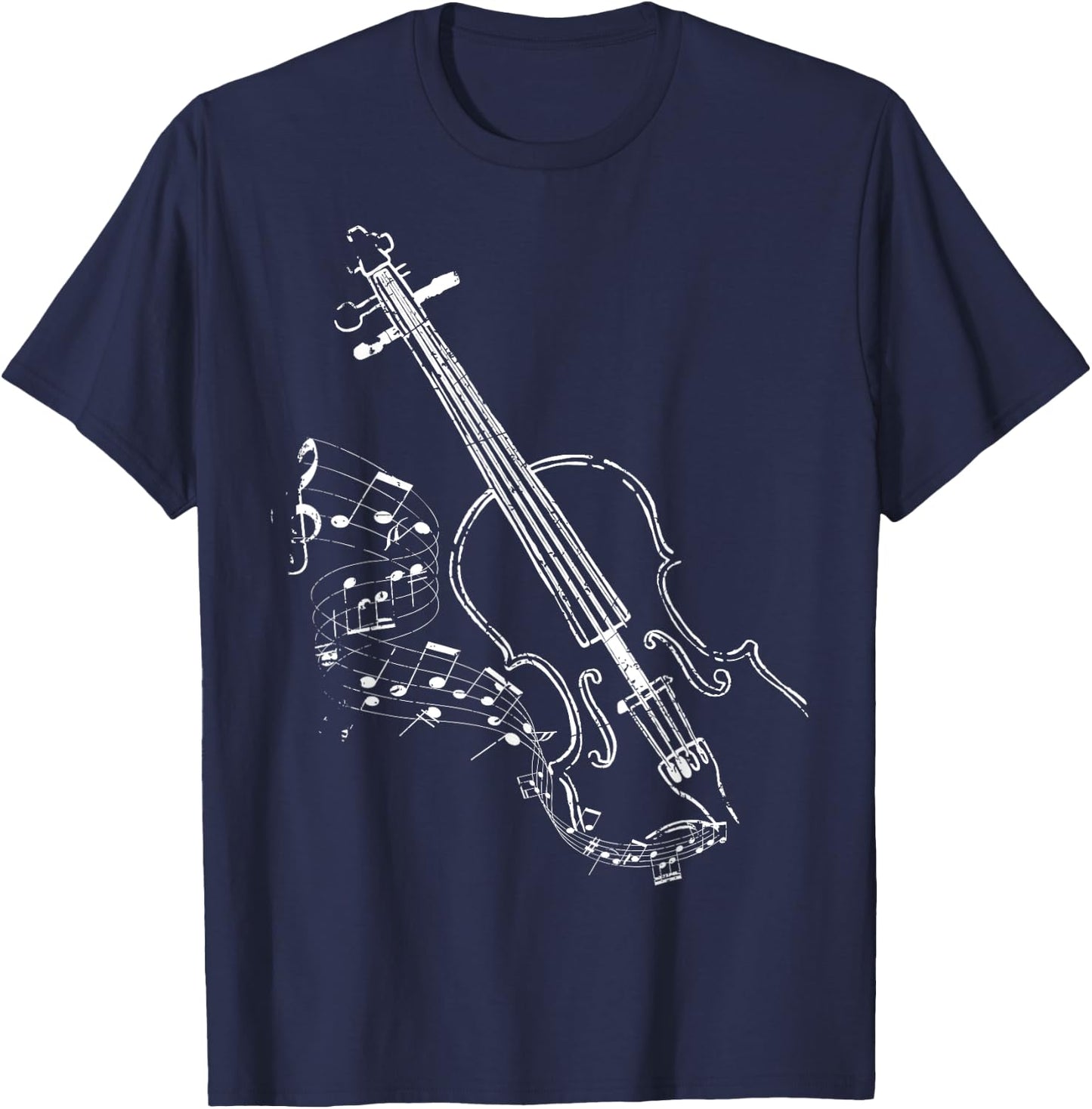 Beautiful Vintage Style Violin Design For Music Lovers T-Shirt - T-Shirt | Navy