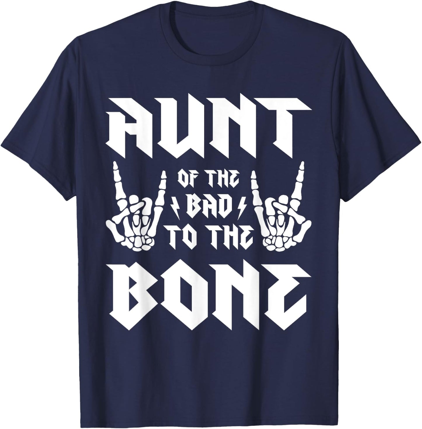 Aunt Of The Bad Two the Bone Birthday 2 Years Old Birthday T-Shirt - T-Shirt | Navy