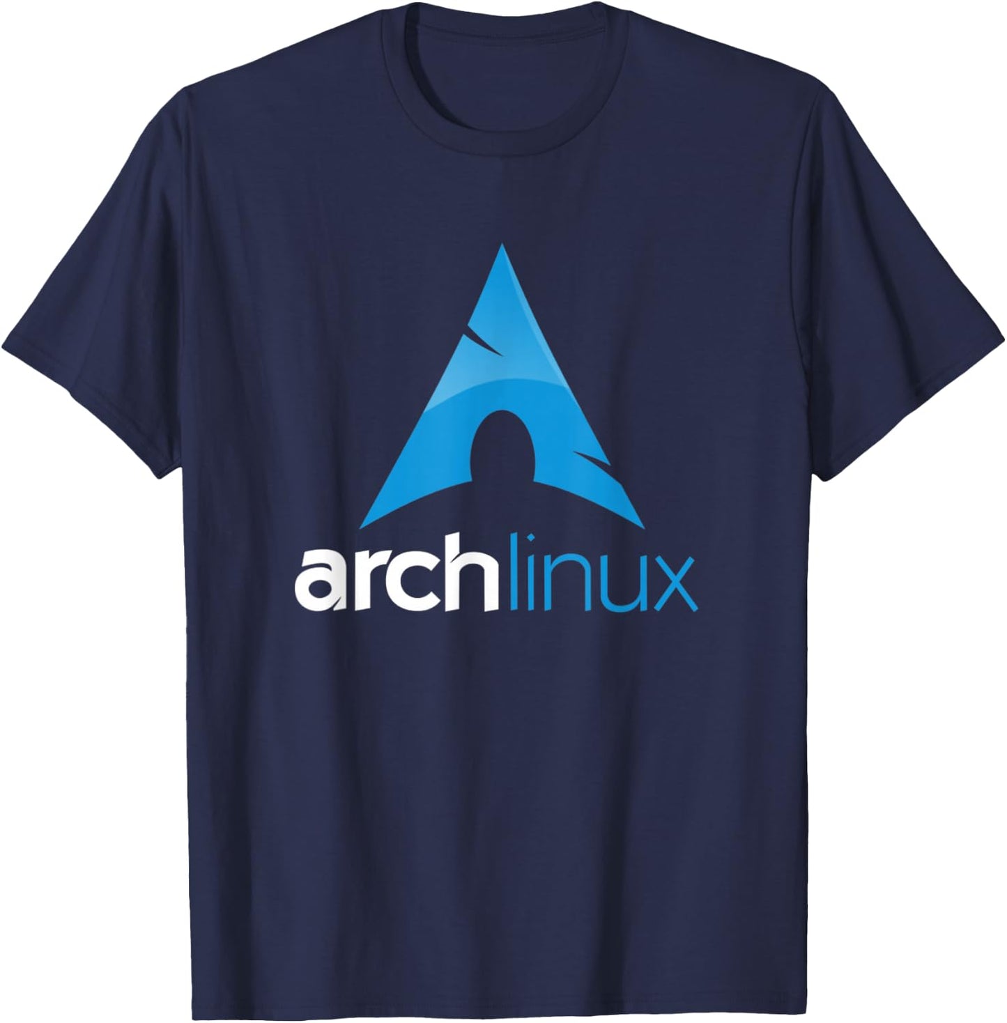 Arch Linux with tagline and Logo Open Source Os T-Shirt - T-Shirt | Navy