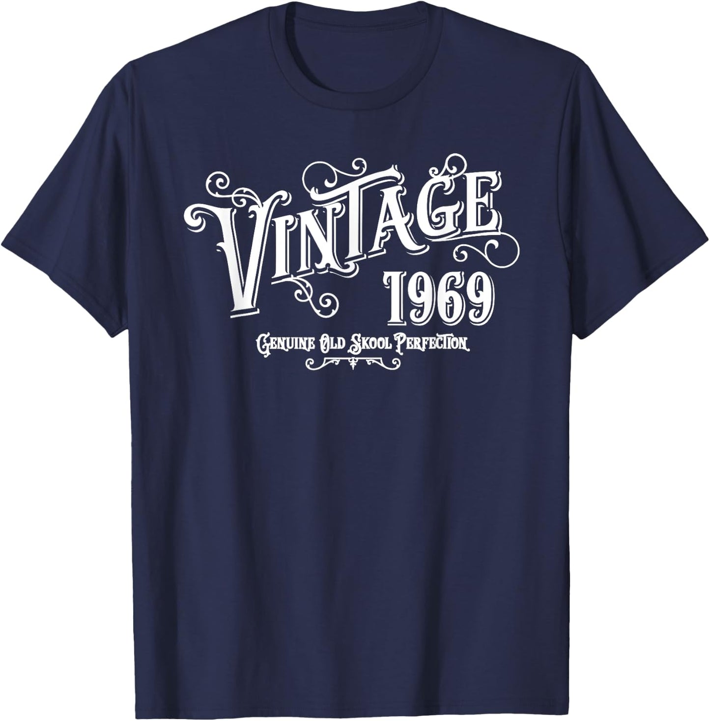 1969 Vintage Age Birth Year Print Graphic T Shirt T-Shirt - T-Shirt | Navy