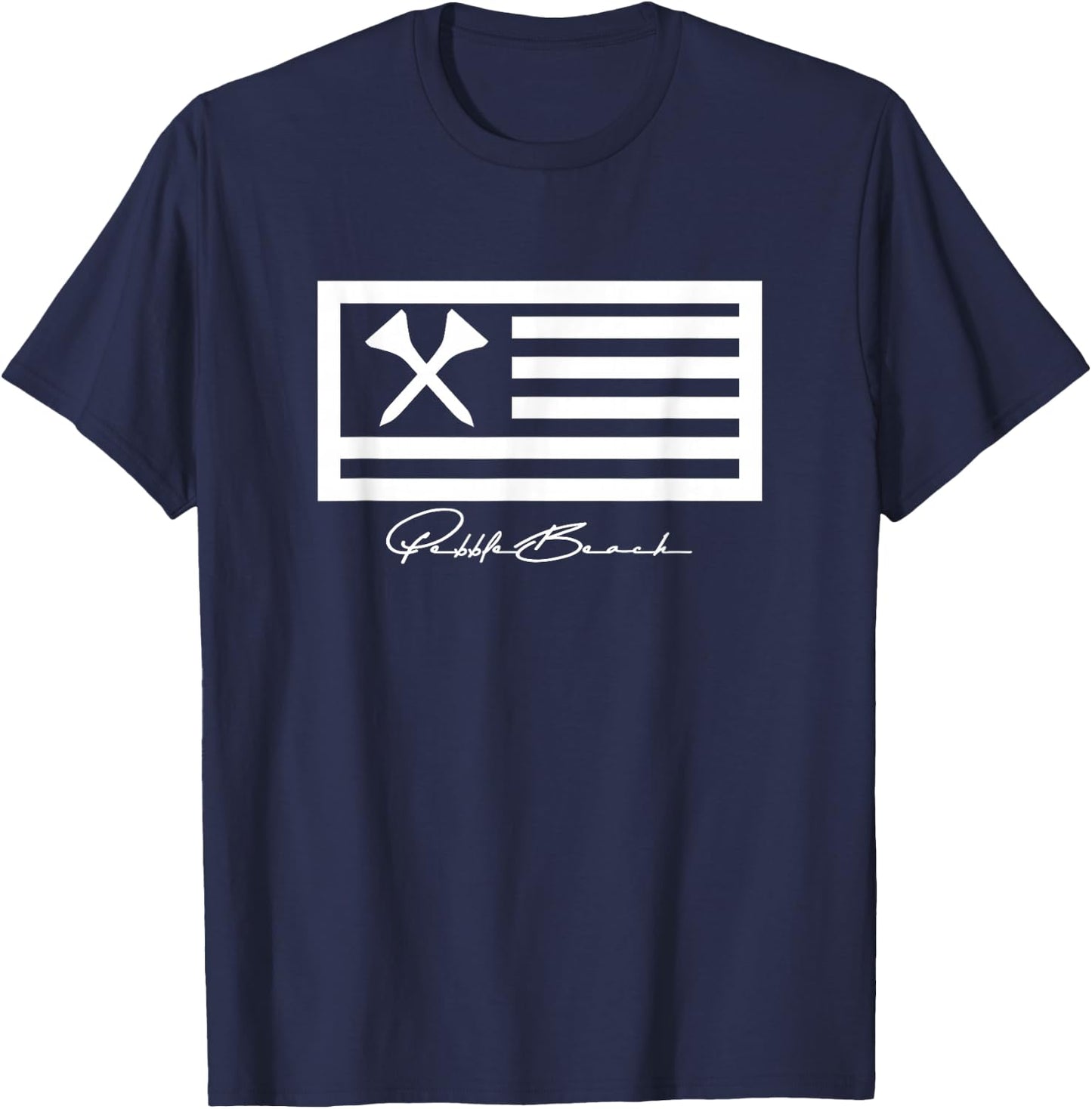 Pebble Beach Golf | US FLAG T-Shirt - T-Shirt | Navy