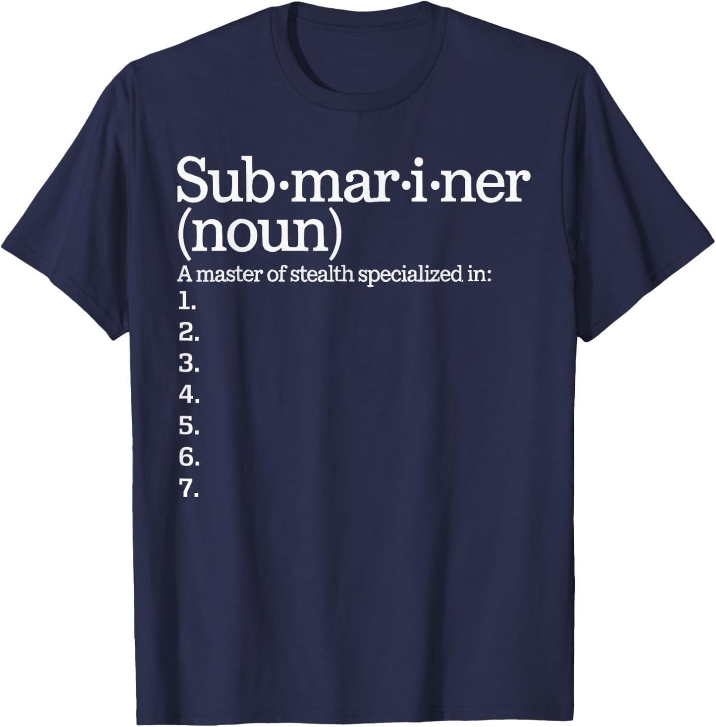 Submarine Lover Ocean Nautical Submariner Underwater T-Shirt - T-Shirt | Navy