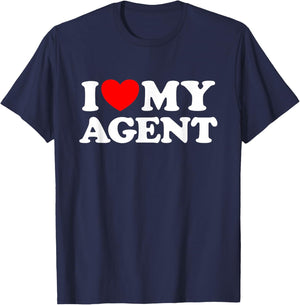 Agent Love Funny Cute Actor Literary Personal AI Agentic Fan T-Shirt - T-Shirt | Navy