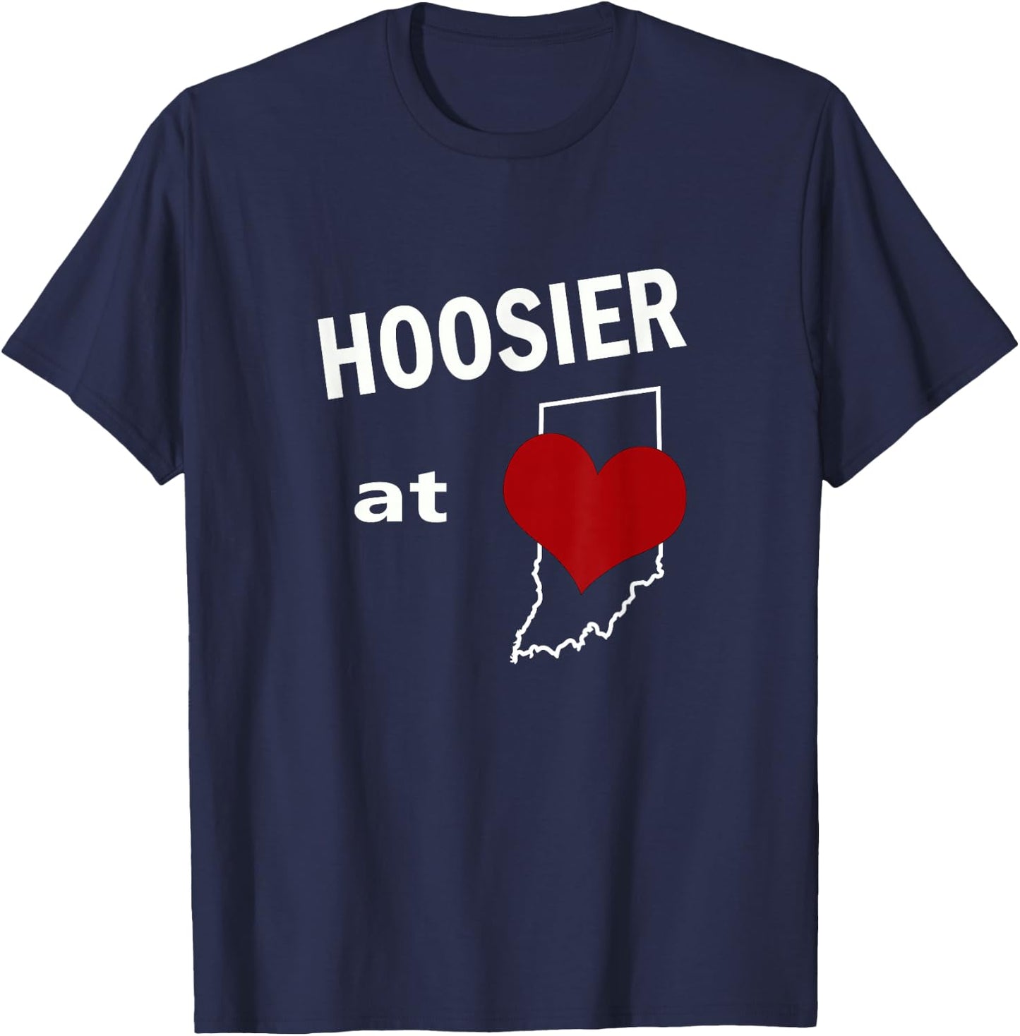 Indiana Displaced Hoosier at Heart T-Shirt - T-Shirt | Navy