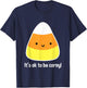Funny Candy Corn Design Cute Kawaii Halloween T-Shirt - T-Shirt | Navy