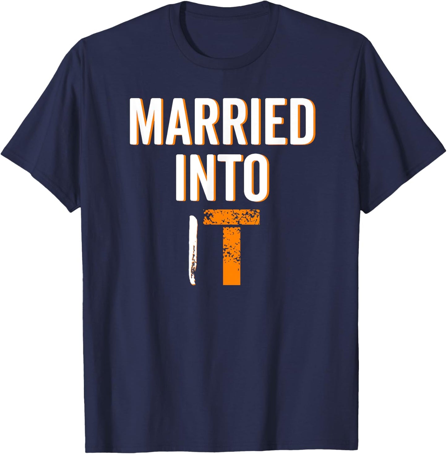 Married Into It Tennessee Sports Fan Wife Dont Blame Me Gift T-Shirt - T-Shirt | Navy