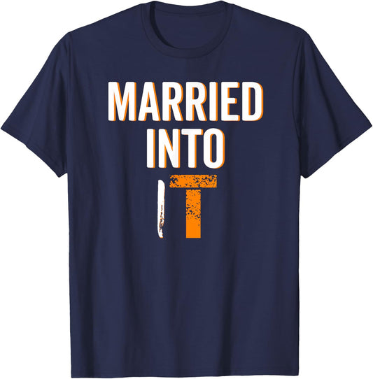 Married Into It Tennessee Sports Fan Wife Dont Blame Me Gift T-Shirt - T-Shirt | Navy