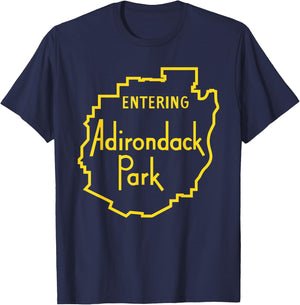 Entering Adirondack Park Sign T shirt T-Shirt - T-Shirt | Navy