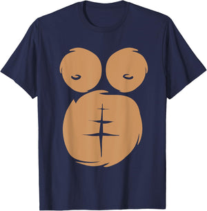Monkey Ape Gorilla Chest Belly Halloween Office Party T-Shirt - T-Shirt | Navy