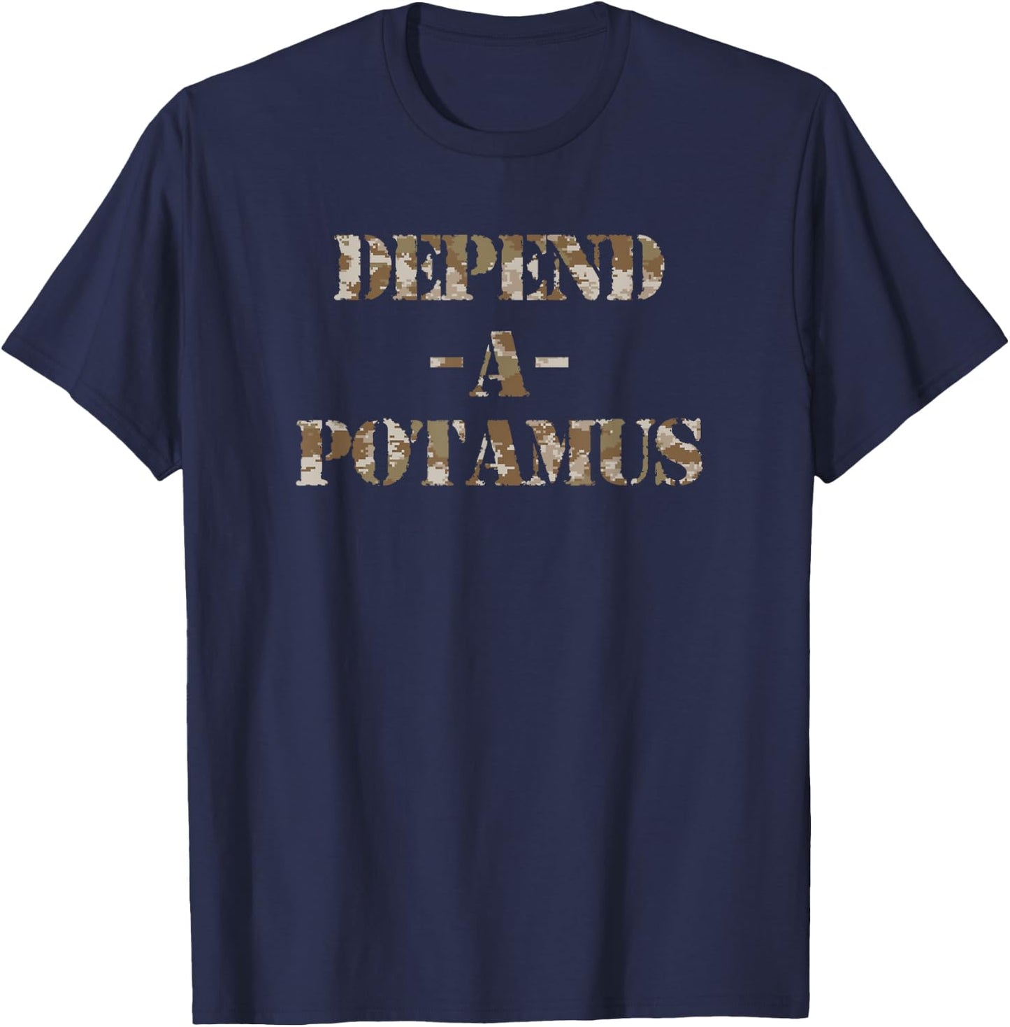 Dependapotamus Military Camo T-Shirt - T-Shirt | Navy