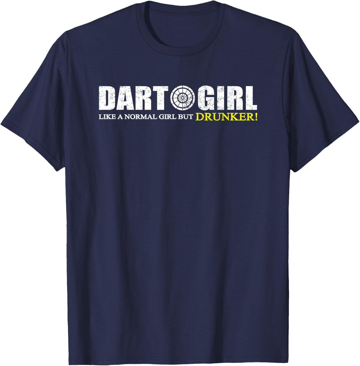 Dart Girl Funny Beer Drinking T-Shirt - T-Shirt | Navy