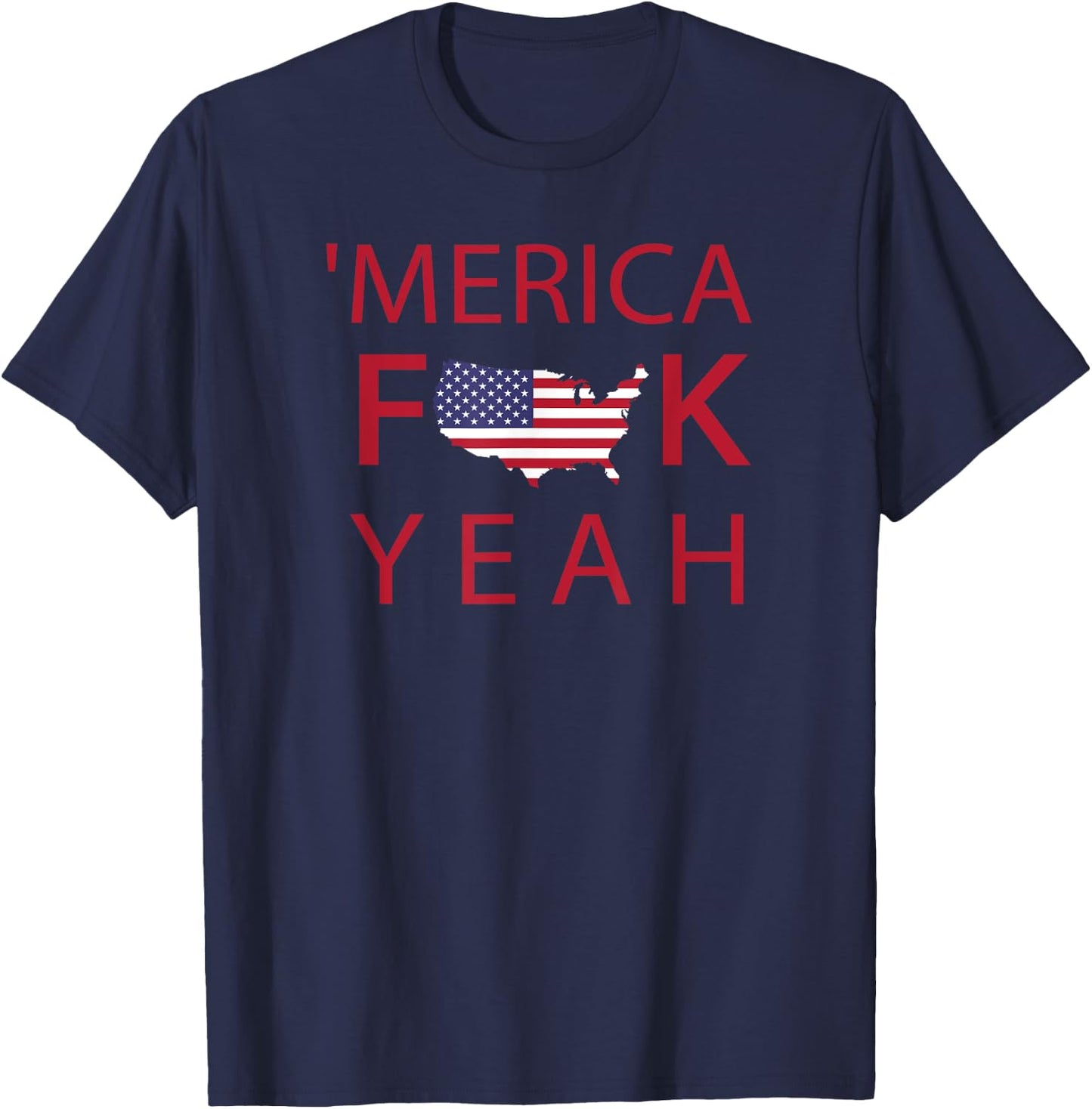 'Merica fk yeah! Funny american patriot 4th of July Kids Men T-Shirt - T-Shirt | Navy