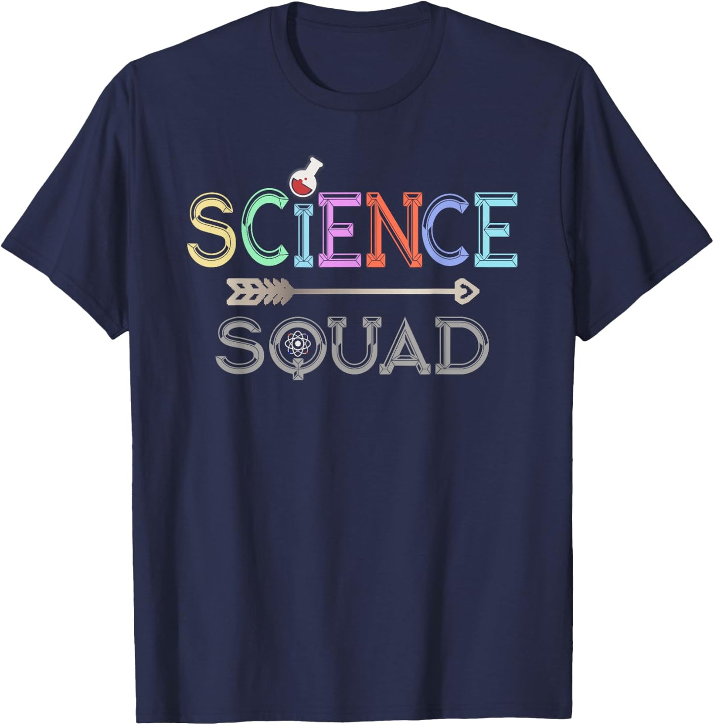 SCIENCE SQUAD Teacher Student Technology Engineer Team STEM T-Shirt - T-Shirt | Navy