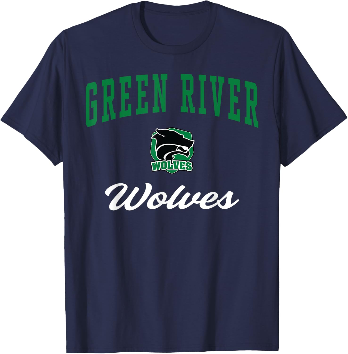 Green River High School Wolves C3 T-Shirt - T-Shirt | Navy