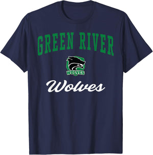 Green River High School Wolves C3 T-Shirt - T-Shirt | Navy