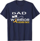 Childhood cancer awareness Dad of a warrior T-Shirt - T-Shirt | Navy