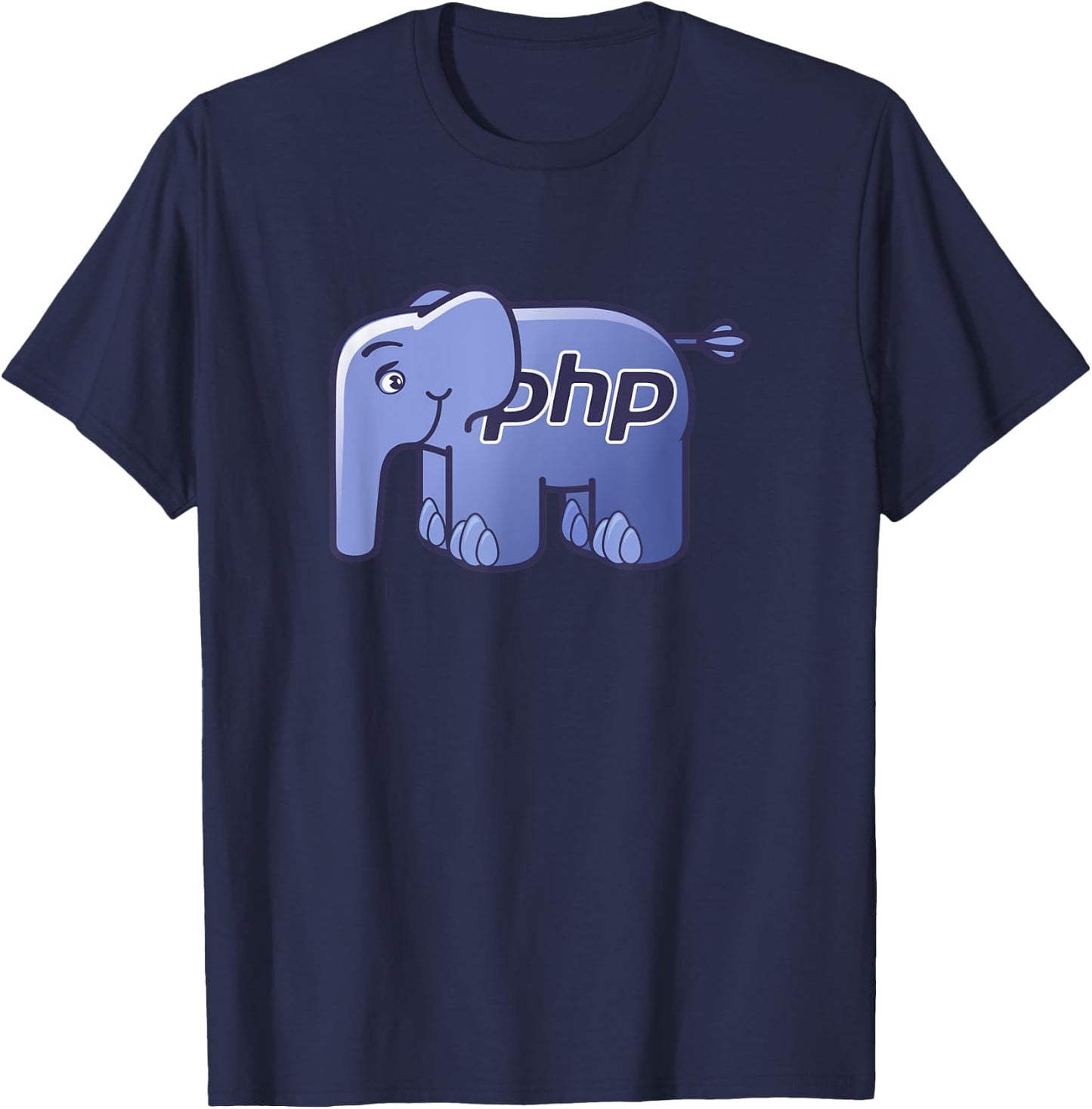 PHP Language Official ElePHPant Mascot Logo T-Shirt - T-Shirt | Navy