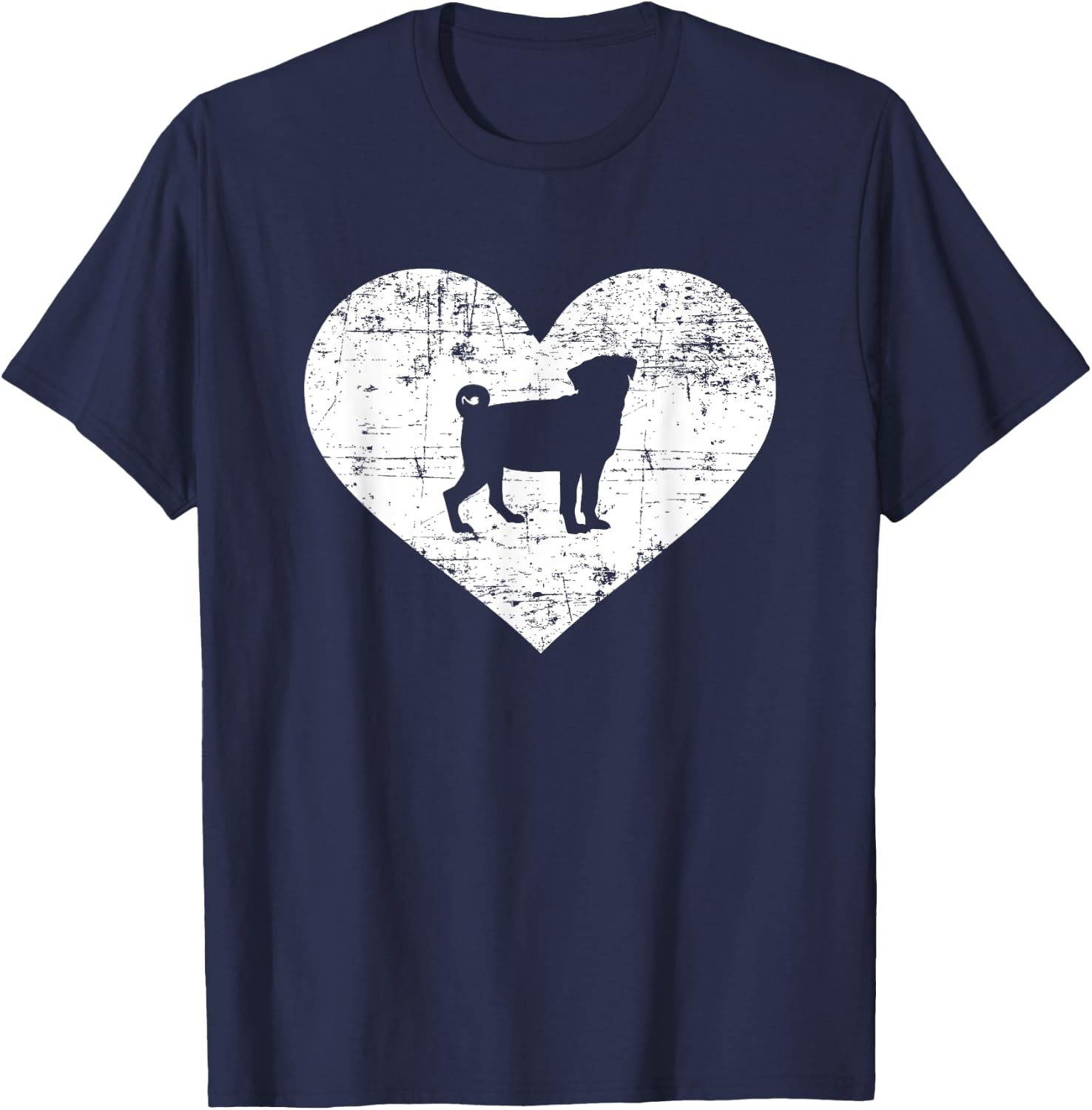 Pug heart T-Shirt - T-Shirt | Navy