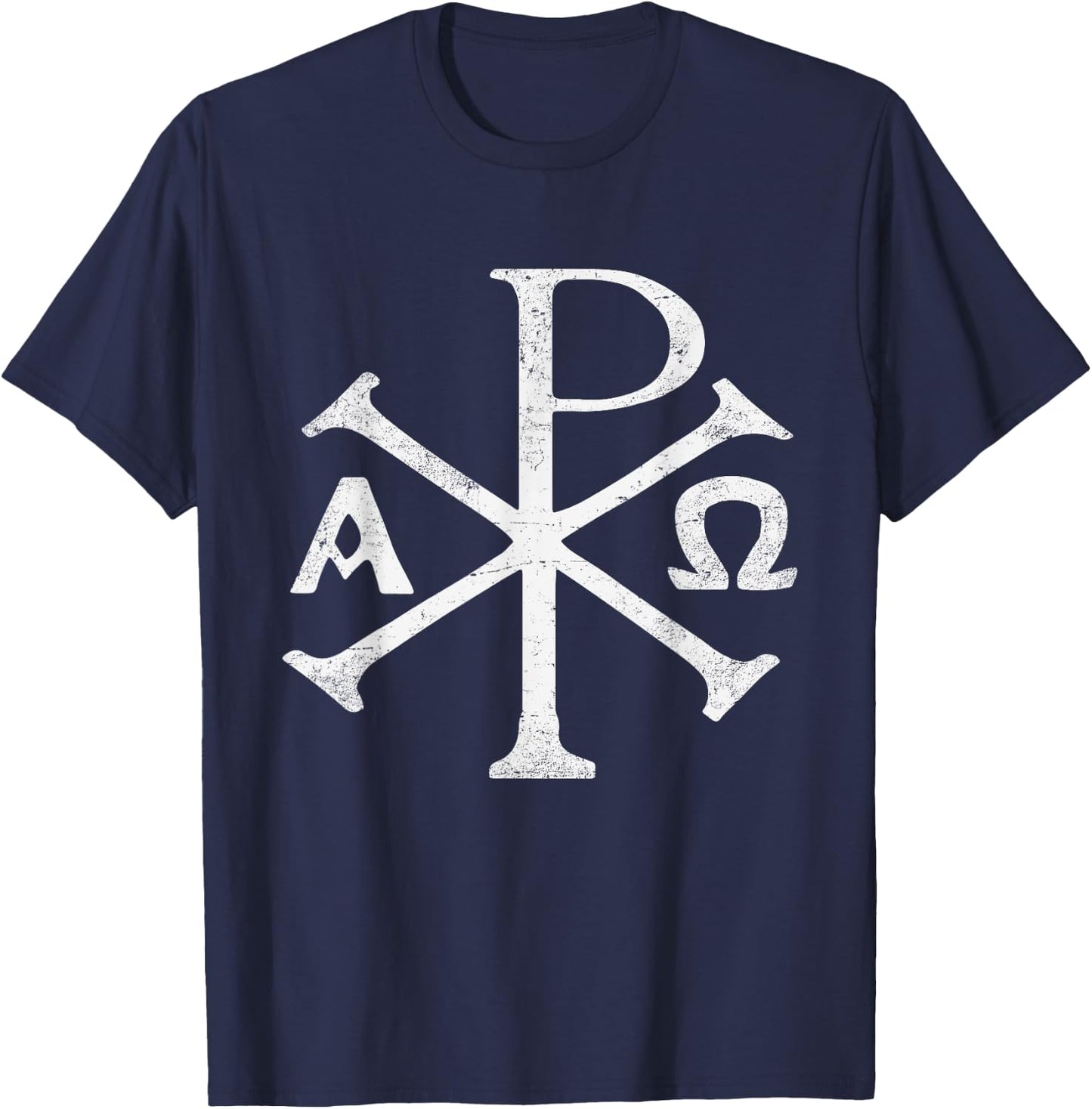 Chi Rho Christogram Greek Good Chrismon Jesus Christ T-Shirt - T-Shirt | Navy