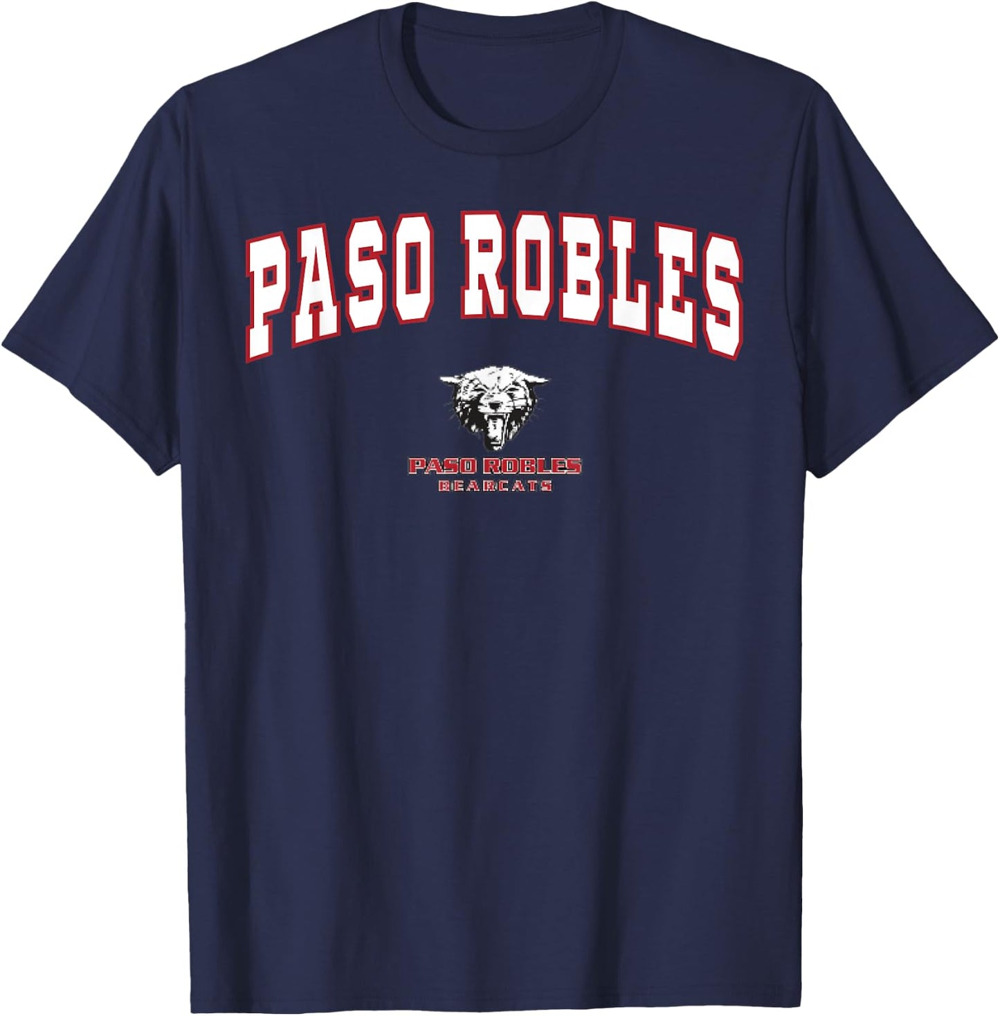 Paso Robles High School Bearcats C2 T-Shirt - T-Shirt | Navy