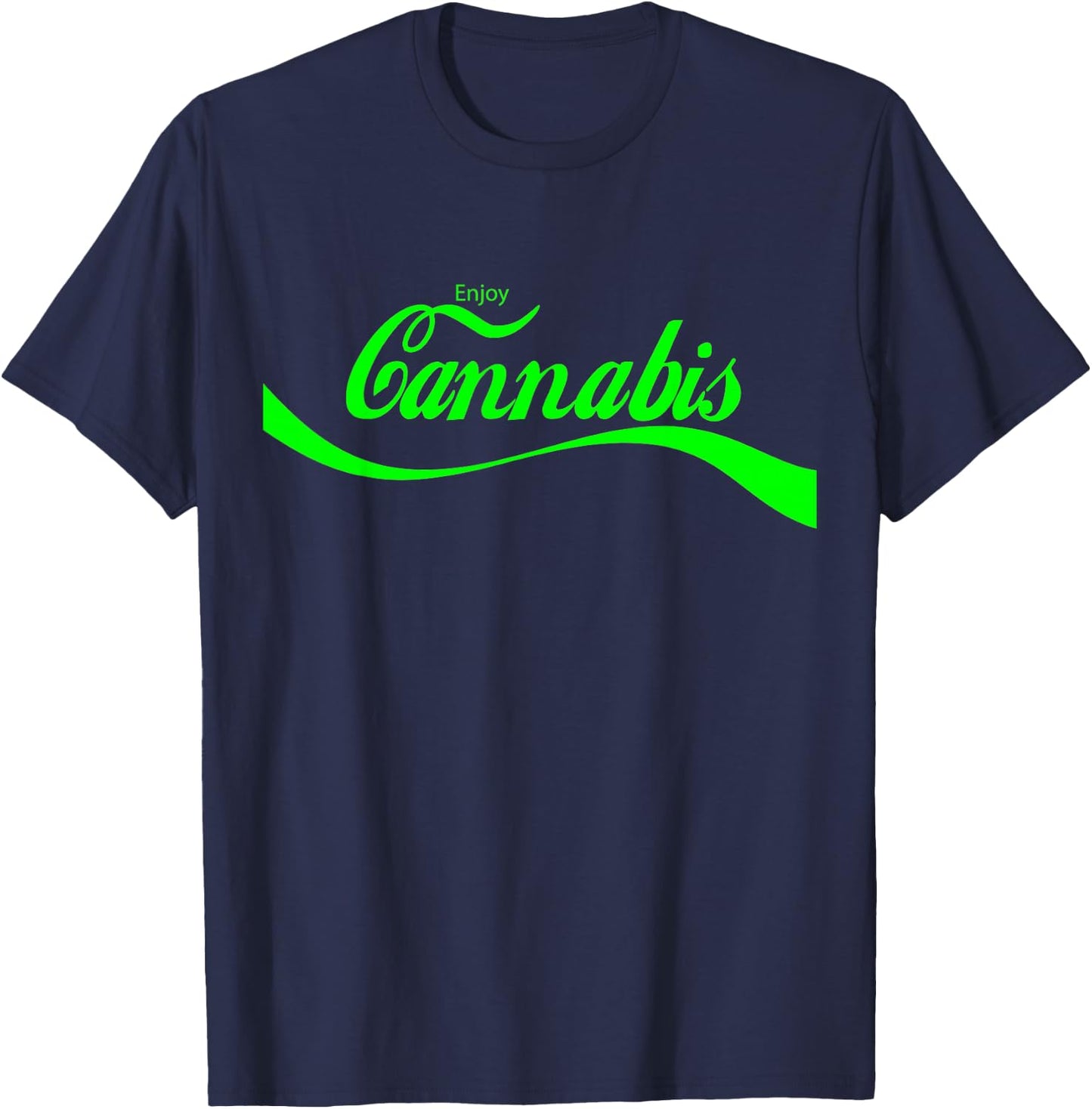 Vintage Cannabis Art Retro Marijuana THC Retro 420 Day Weed T-Shirt - T-Shirt | Navy