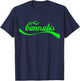 Vintage Cannabis Art Retro Marijuana THC Retro 420 Day Weed T-Shirt - T-Shirt | Navy
