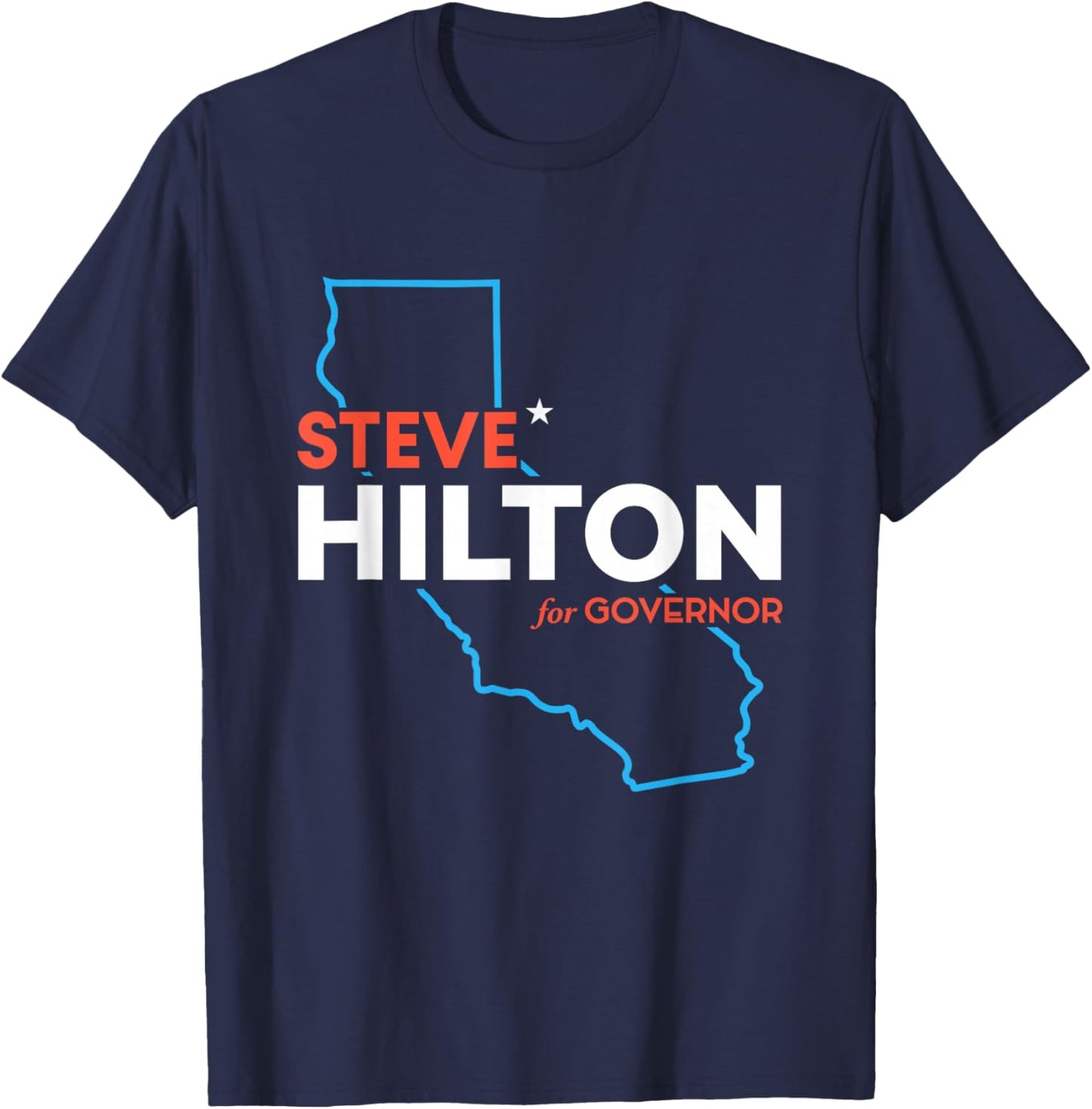 Steve Hilton for California Governor 2026 Republican CA T-Shirt - T-Shirt | Navy