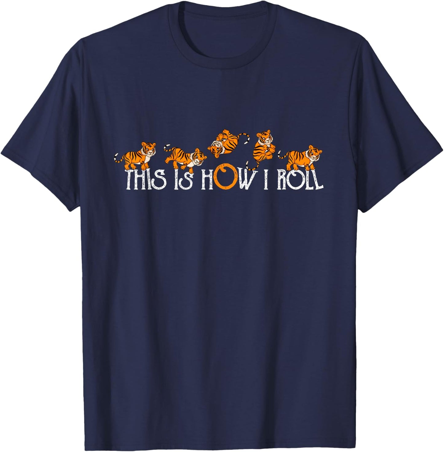 Tiger Lover Kids This Is How I Roll Tiger T-Shirt - T-Shirt | Navy