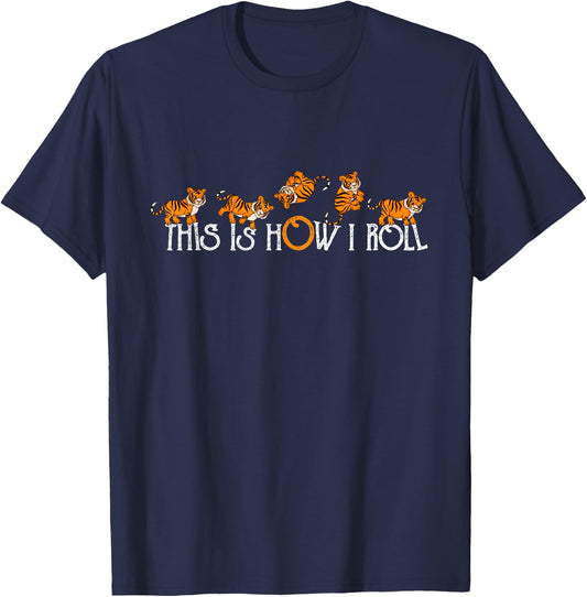Tiger Lover Kids This Is How I Roll Tiger T-Shirt - T-Shirt | Navy