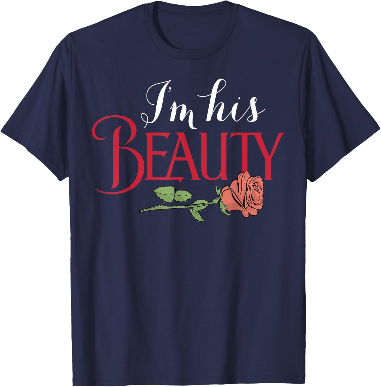 His Hers Shirts - I'm His Beauty T-Shirt - T-Shirt | Navy