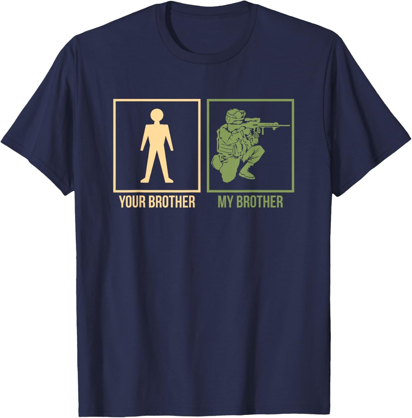 Proud Army Brother I-Navy Airforce Seal Ranger T-Shirt - T-Shirt | Navy