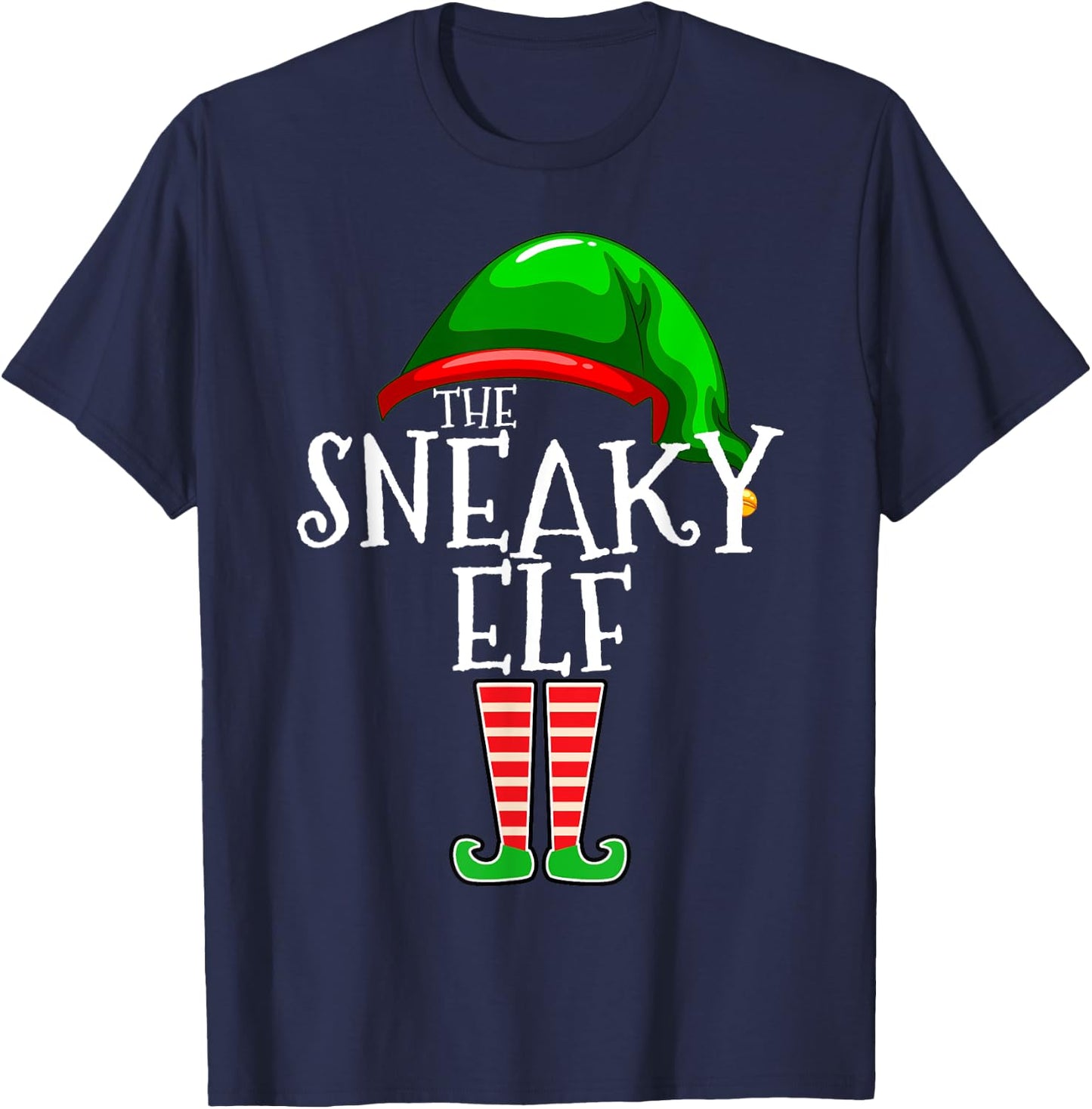 The Sneaky Elf Group Matching Family Christmas Gift Outfit T-Shirt - T-Shirt | Navy