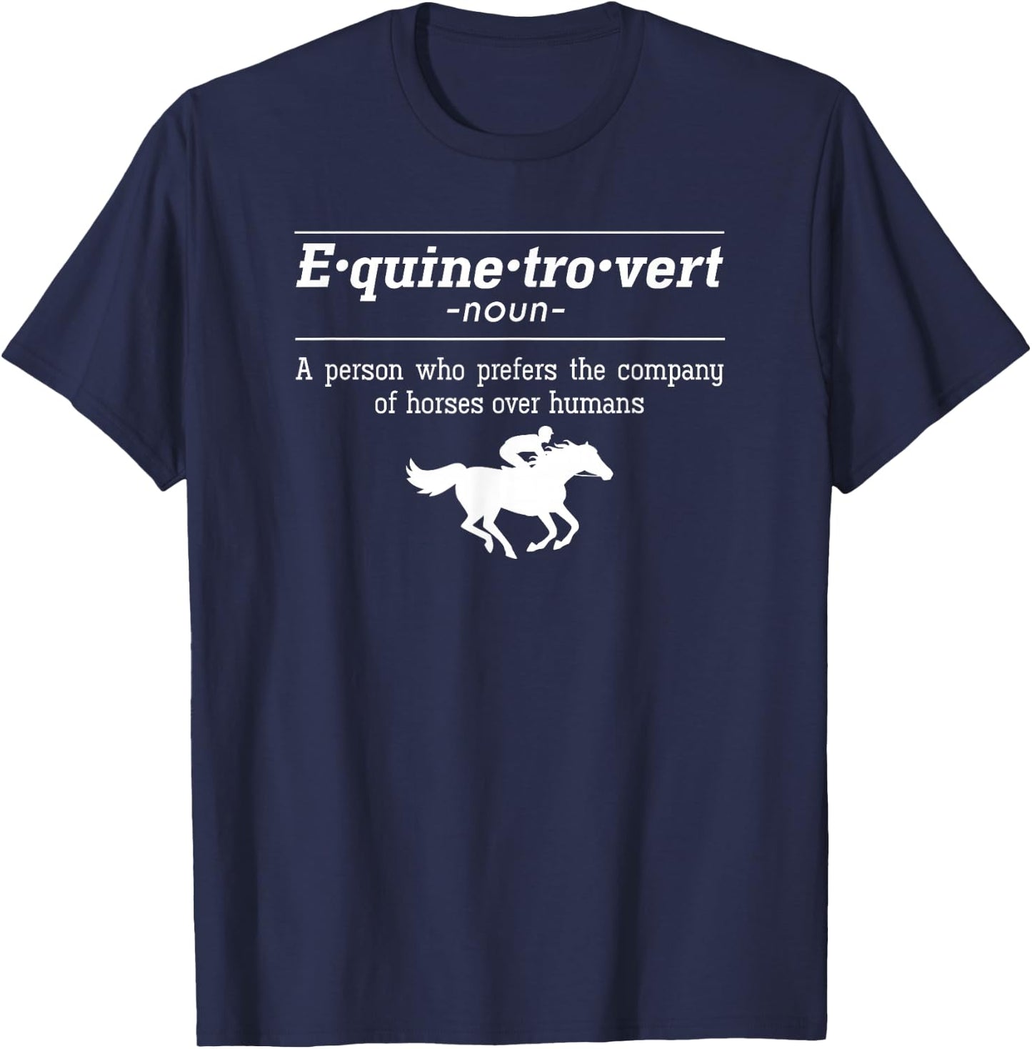 Equinetrovert Horse Definition T-Shirt - T-Shirt | Navy