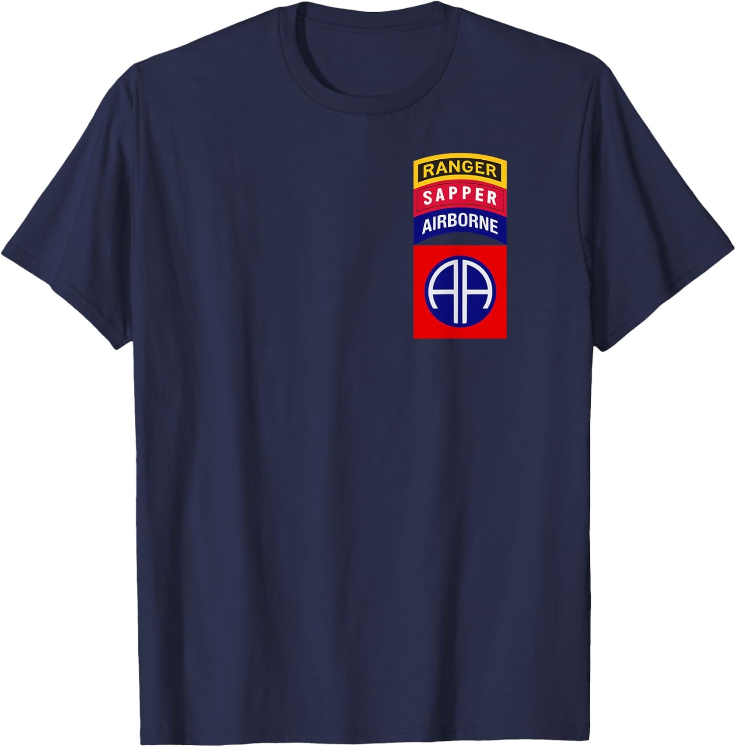 82nd Airborne Shirt - Ranger Sapper Tab Shirt "Classic" T-Shirt - T-Shirt | Navy