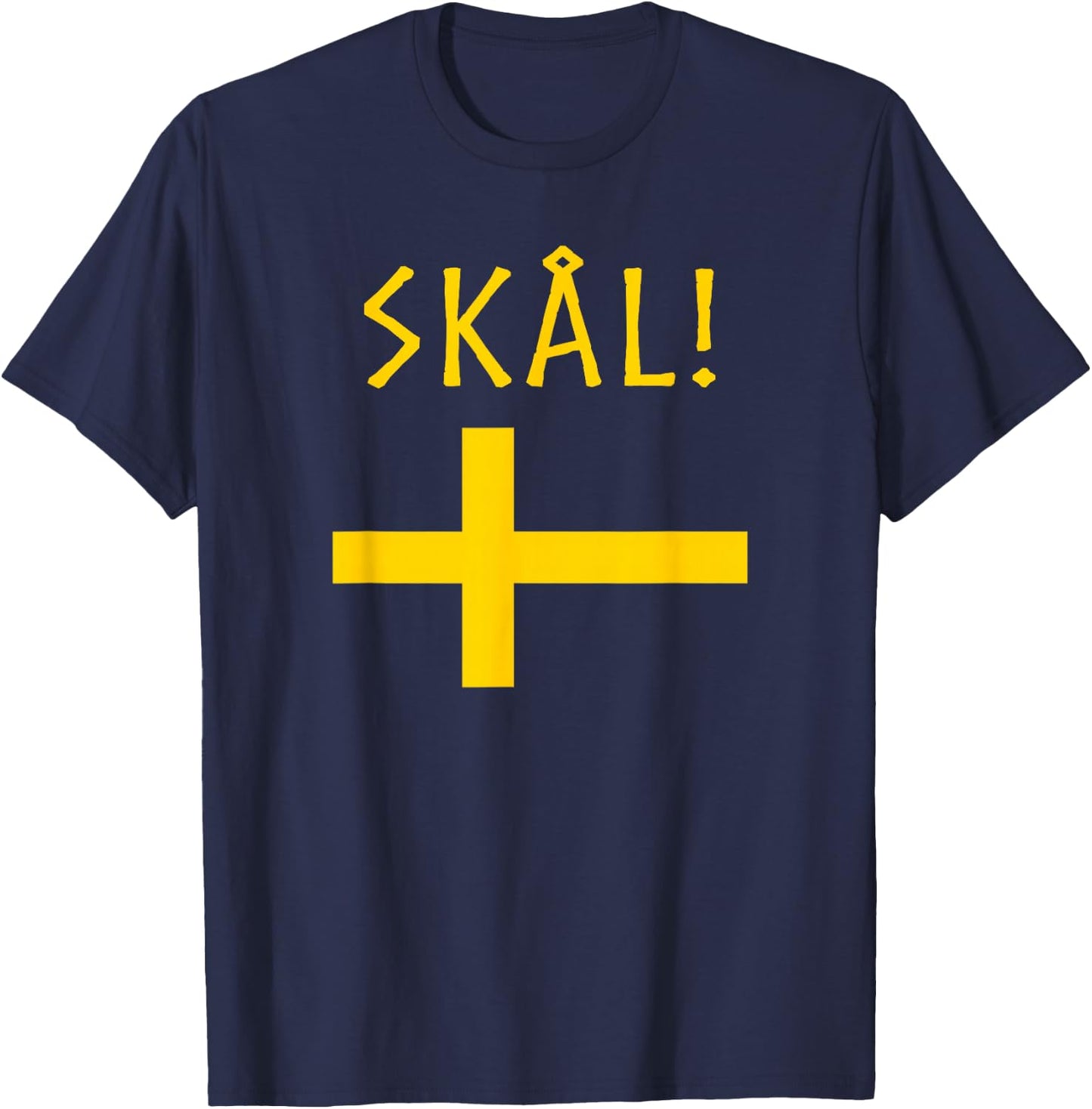 Cheers In Swedish Souvenir Flag Of Sweden Gifts Funny Scale T-Shirt - T-Shirt | Navy