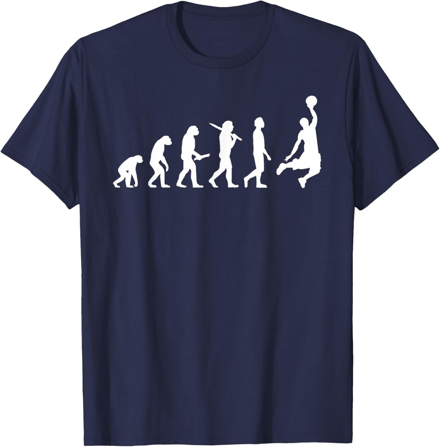 Funny Basketball Evolution - Basketball Player T-Shirt - T-Shirt | Navy