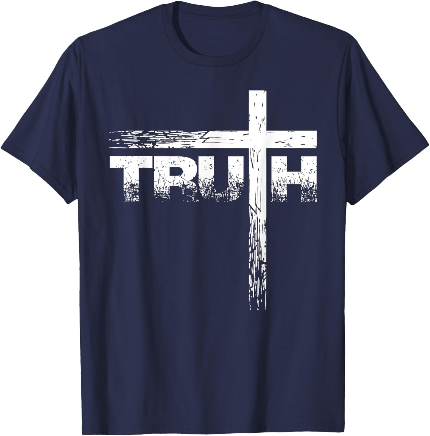 Christian Truth and Cross Christian Cross Shirt T-Shirt - T-Shirt | Navy