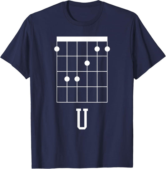 Gitarren Geschenke fr Gitarristen Guitar F Chord F U Funny Musician Gift T-Shirt - T-Shirt | Navy