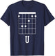 Gitarren Geschenke fr Gitarristen Guitar F Chord F U Funny Musician Gift T-Shirt - T-Shirt | Navy