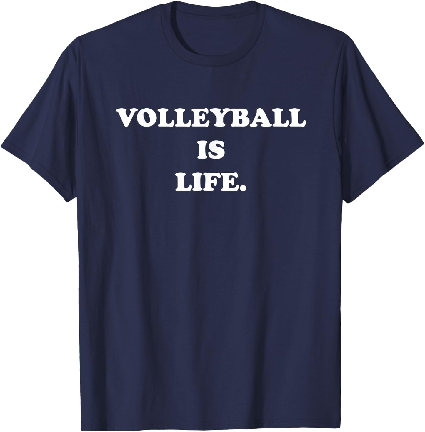 Funny Volleyball Volleyball is Life Retro Gifts T-Shirt - T-Shirt | Navy