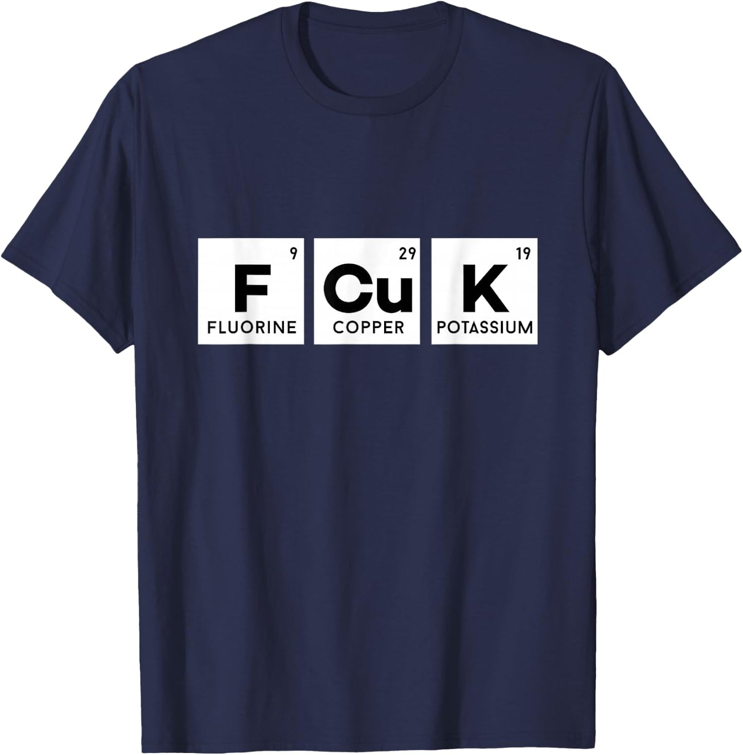 FCUK Chemistry Periodic Table Regular Fit Shirt T-Shirt - T-Shirt | Navy
