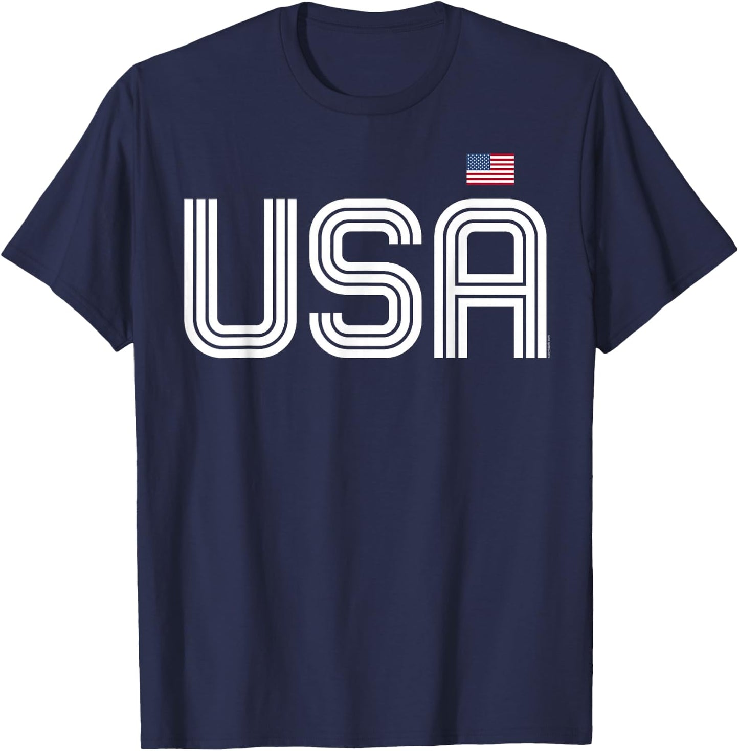 USA T Shirt Women Men Patriotic American Flag 4th of July T-Shirt - T-Shirt | Navy