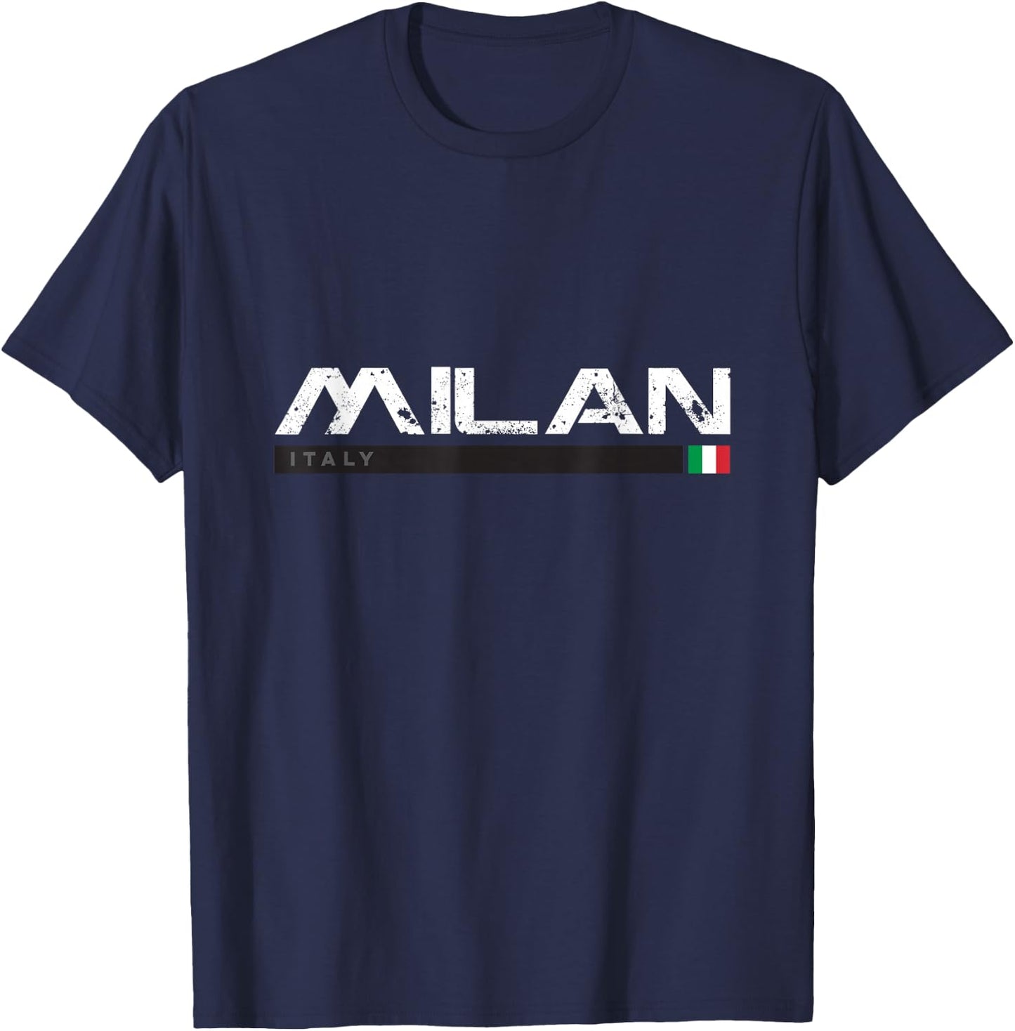 Milan Italy Retro Vintage T-Shirt - T-Shirt | Navy
