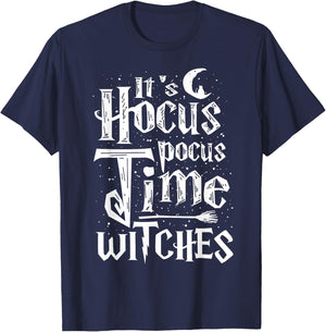 It's Hocus Pocus Time Witches Cute Halloween Shirt Gift T-Shirt - T-Shirt | Navy